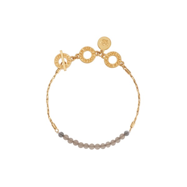 Couture Morning Dew Grey Agate Bracelet in Gold